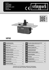 Scheppach HF50 Manual