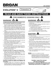 Broan EVOLUTION 2 QP2 Serie Instrucciones