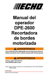 Echo DPE-2600 Manual Del Operador