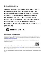 MikroTik RB260GS Guía Rápida