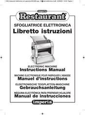 Imperia Restaurant RBT Manual De Instrucciones