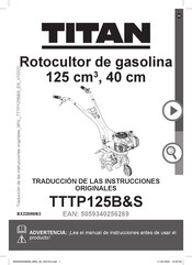 Titan TTTP125B&S Traducción De Las Instrucciones Originales