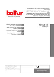 baltur TBG 35 ME Manual De Instrucciones Para La Instalación, El Uso Y El Mantenimiento
