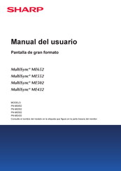 Sharp MultiSync PN-ME552 Manual Del Usuario