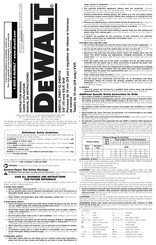 Dewalt DWD110 Manual De Instrucciones