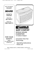 Kenmore 758.144171 Manual Del Propietário