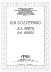 Gessi VIA SOLFERINO 49080 Manual Del Usuario