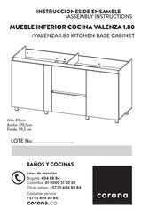 CORONA VALENZA 1.80 Instrucciones De Ensamble