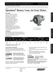 Speedaire 22UX81 Instrucciones De Funcionamiento