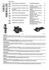 Mafell K 85 Ec Traduccion Del Manual De Instrucciones Originales