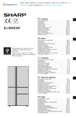 Sharp SJWX830FWH Manual De Instrucciones