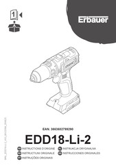 Erbauer EDD18-Li-2 Instrucciones Originales