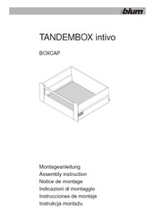 Blum TANDEMBOX Instrucciones De Montaje