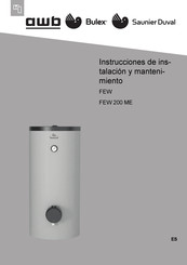 Saunier Duval 0020197909 Instrucciones De Instalación Y Mantenimiento