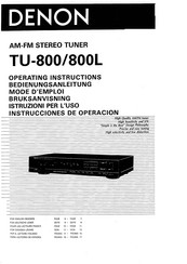 Denon TU-800 Instrucciones De Operación