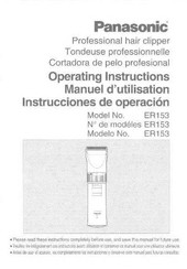 Panasonic ER153 Instrucciones De Operación