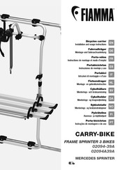 Fiamma FRAME SPRINTER 02094-39A Instrucciones De Montaje Y Uso