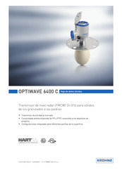 KROHNE OPTIWAVE 6400 C Hoja De Datos Técnica