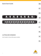Behringer ULTRALINK MS8000 Manual De Instrucciones