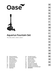 Oase Aquarius Fountain Set Eco 1000 Instrucciones De Uso
