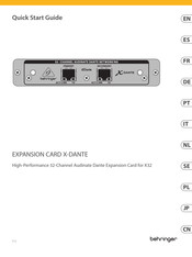 Behringer X-DANTE Manual De Instrucciones