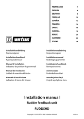 Vetus RUDDSHD Manual De Instalación