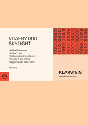 Klarstein VITAFRY DUO SKYLIGHT Manual