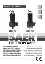 SAER Elettropompe SDLV-TEXD Serie Manual De Empleo Y Mantenimiento