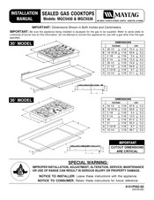 Maytag MGC5430 Manual De Instalación