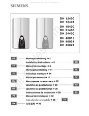 Siemens DH 12401 Instrucciones De Instalación