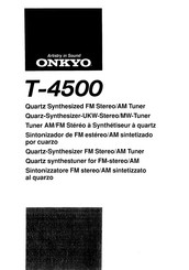 Onkyo T-4500 Manual De Instrucciones