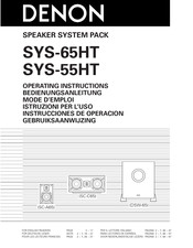 Denon SYS-55HT Instrucciones De Operación