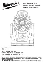 Milwaukee 0820-20 Manual Del Operador