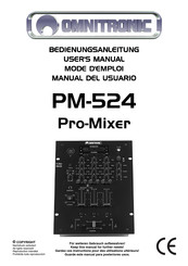 Omnitronic PM-524 Manual Del Usuario