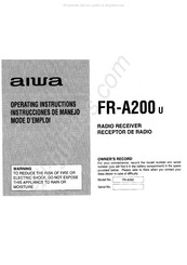 Aiwa FR-A200 U Instrucciones De Manejo