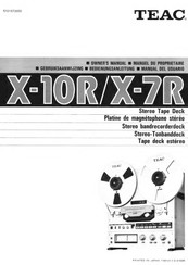 Teac X-7R Manual Del Usuario
