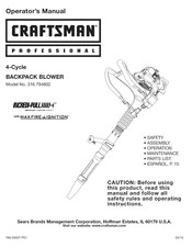 Craftsman professional INCREDI-PULL 316.794802 Manual Del Operador