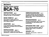 Sony BCA-70 Instrucciones