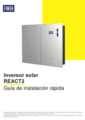 Fimer REACT2 Guía De Instalación Rápida