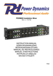 Power Dynamics PDZM800 Manual De Instrucciones