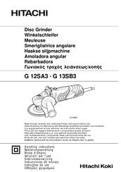 Hitachi Koki G12SA3 Instrucciones De Manejo