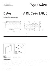 DURAVIT Delos DL 7244 O Instrucciones De Montaje