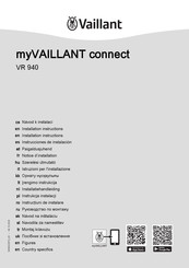 Vaillant VR 940 Instrucciones De Instalación