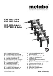 Metabo UHE 2660-2 Quick Manual De Instrucciones Original