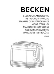 Becken BT4606 Manual De Instrucciones