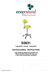 ECOPOSTURAL S3631 Instrucciones