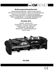 Clatronic RG 2892 Instrucciones De Servicio/Garantía