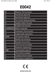 Emos E0042 Manual De Instrucciones