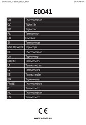 Emos E0041 Manual De Instrucciones