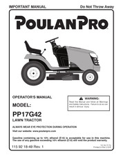 Poulan Pro PP17G42 Manual Del Operador